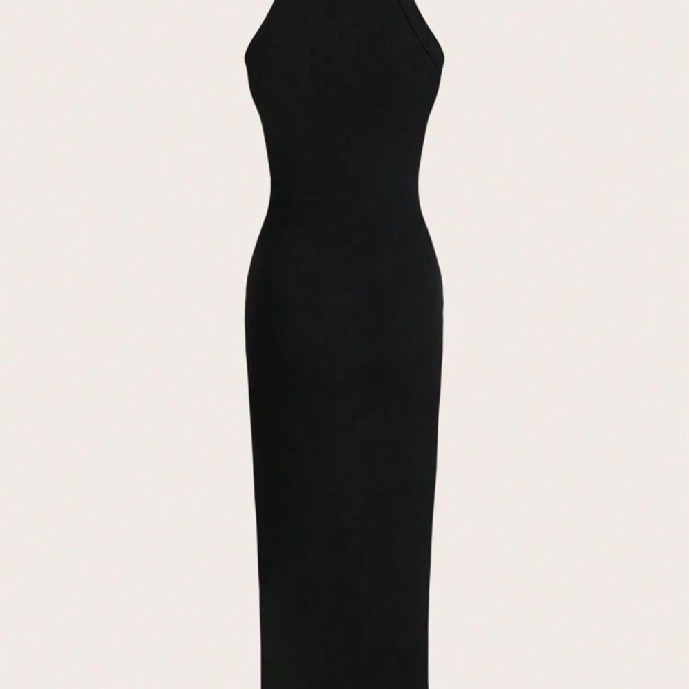 Elegant Black Cut-Out Dress size XL NEW - Picture 3 of 5
